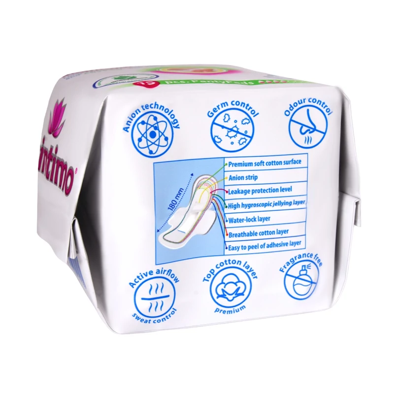 Biointimo ANION PANTY PADS hosszított, szárnyas tisztasági betét 15db