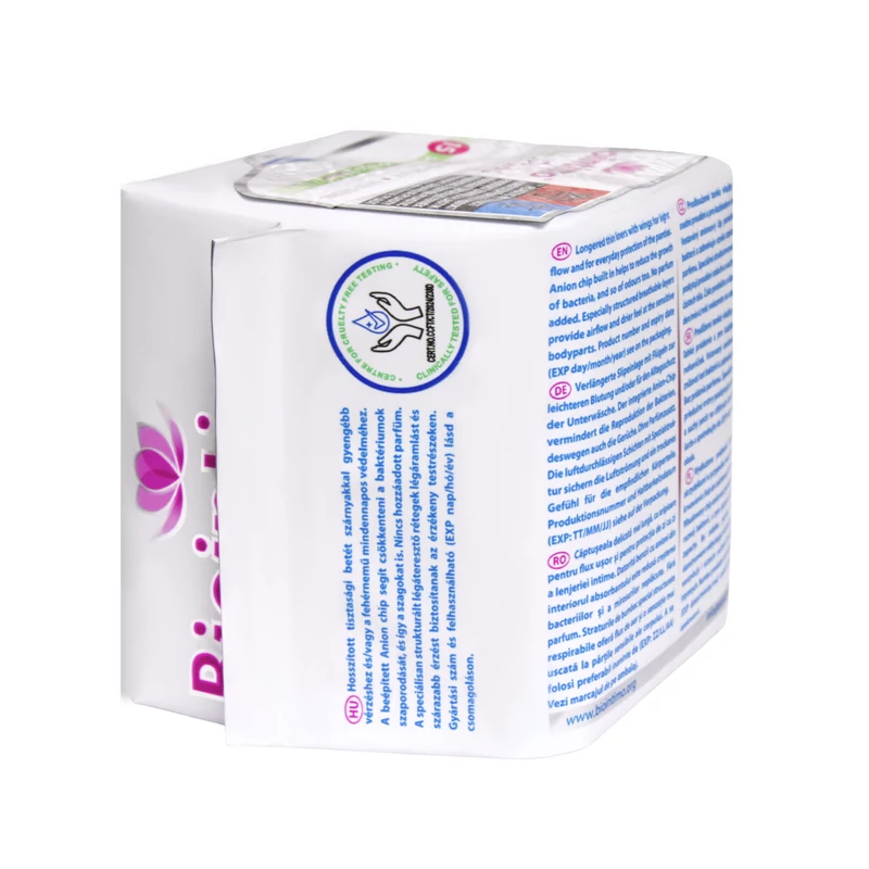 Biointimo ANION PANTY PADS hosszított, szárnyas tisztasági betét 15db